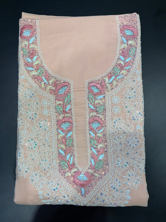 Eka Parsi Design Chikankari 3-Piece Suit.